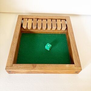 Shut the Box Dice Game Party English Pub Wooden Box Game
